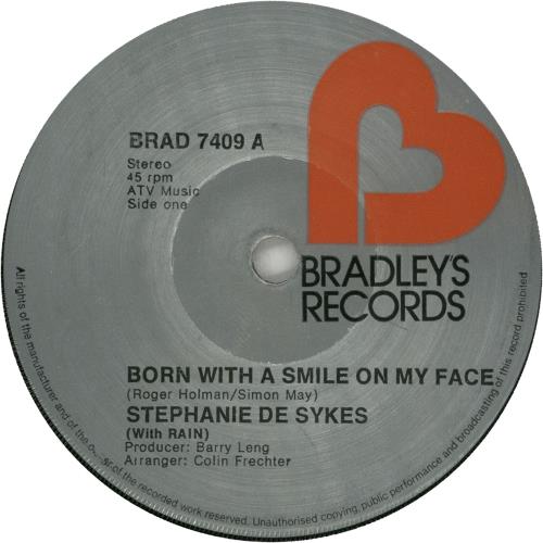 Stephanie De-Sykes Born With A Smile On My Face 7" vinyl single (7 inch record / 45) UK SBV07BO474311