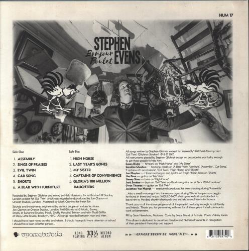 Stephen EvEns Bonjour Poulet vinyl LP album (LP record) UK 8WKLPBO856724