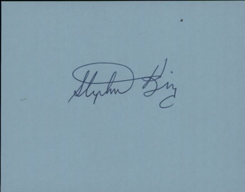 Stephen King Page From An Autograph Book memorabilia UK WTEMMPA602007