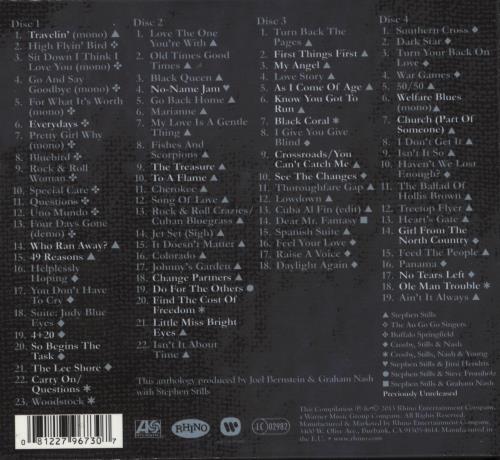 Stephen Stills Carry On 4-CD album set UK SPS4CCA807474