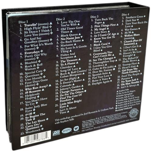 Stephen Stills Carry On 4-CD album set US SPS4CCA866180