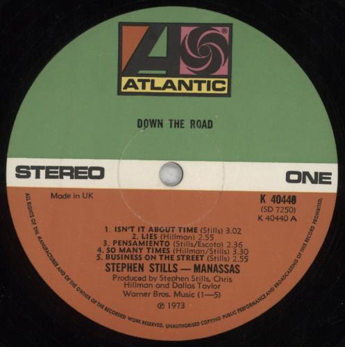 Stephen Stills Down The Road vinyl LP album (LP record) UK SPSLPDO173129