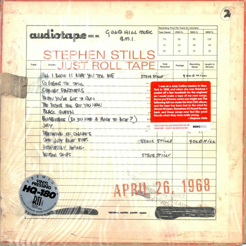 Stephen Stills Just Roll Tape: April 26th, 1968 vinyl LP album (LP record) US SPSLPJU464363