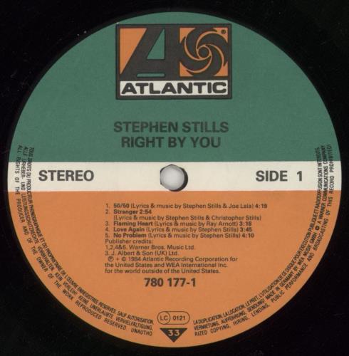 Stephen Stills Right By You vinyl LP album (LP record) German SPSLPRI314477
