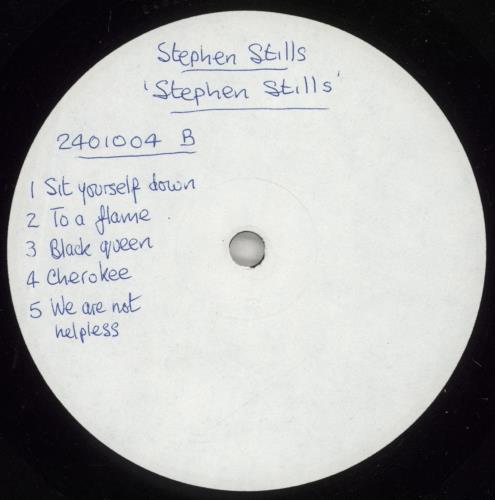 Stephen Stills Stephen Stills - Test Pressing vinyl LP album (LP record) UK SPSLPST880049
