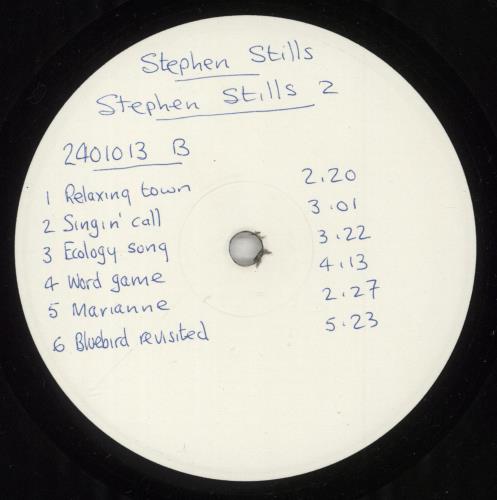Stephen Stills Stephen Stills 2 - Test Pressing vinyl LP album (LP record) UK SPSLPST880047