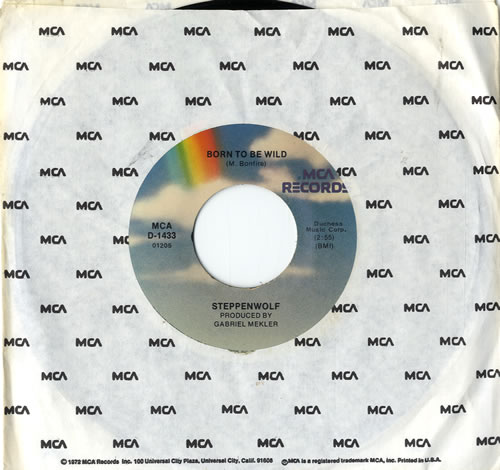 Steppenwolf Born To Be Wild 7" vinyl single (7 inch record / 45) US SPP07BO602002