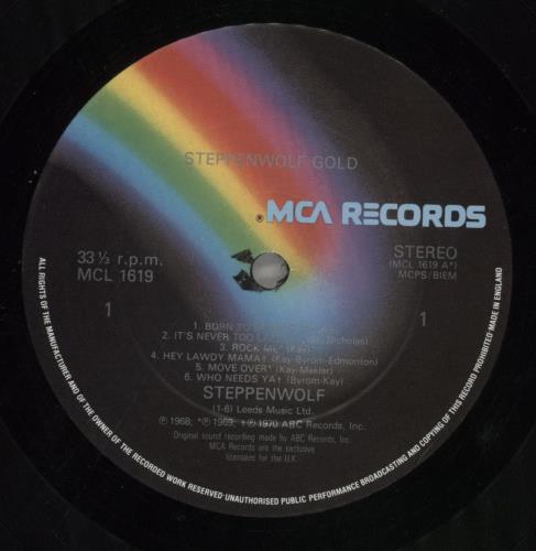 Steppenwolf Gold vinyl LP album (LP record) UK SPPLPGO546932