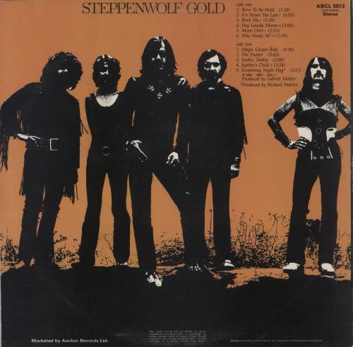 Steppenwolf Gold vinyl LP album (LP record) UK SPPLPGO887929