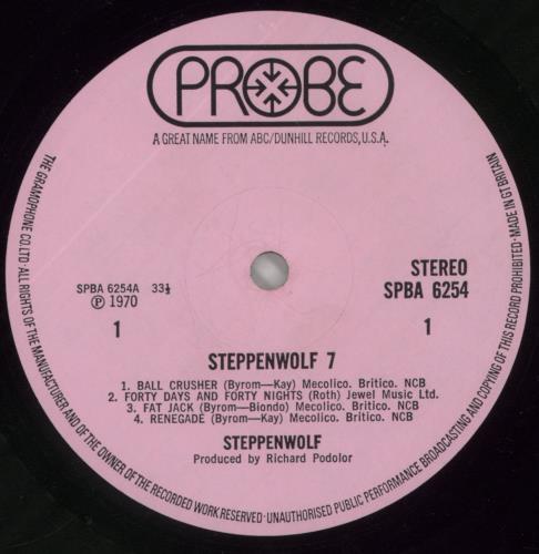 Steppenwolf Steppenwolf 7 vinyl LP album (LP record) UK SPPLPST296694