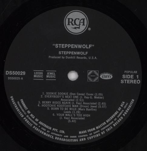 Steppenwolf Steppenwolf vinyl LP album (LP record) Australian SPPLPST835367