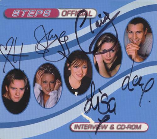 Steps Interview & CD-Rom - Fully Autographed CD album (CDLP) UK EPSCDIN374881
