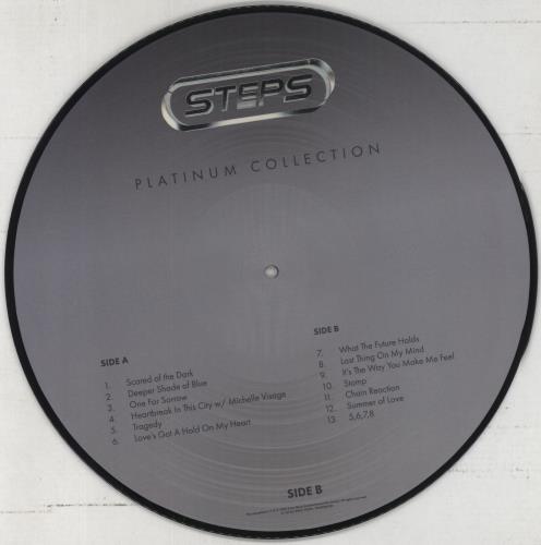 Steps Platinum Collection - Autographed picture disc LP (vinyl picture disc album) UK EPSPDPL860420