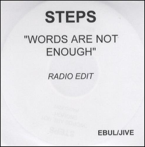 Steps Words Are Not Enough CD-R acetate UK EPSCRWO200991