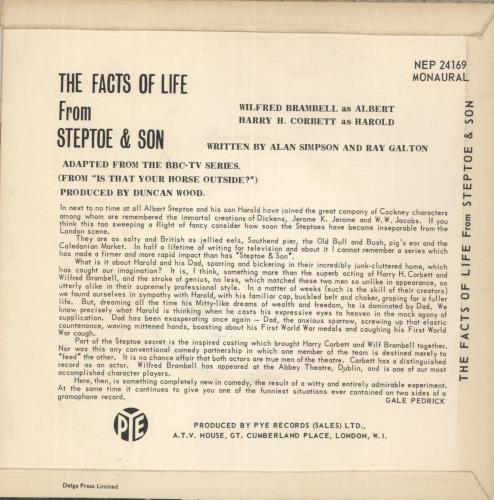 Steptoe & Son The Facts Of Life EP 7" vinyl single (7 inch record / 45) UK S/S07TH366951