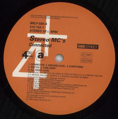 Stereo MCs Connected vinyl LP album (LP record) UK SMCLPCO862485