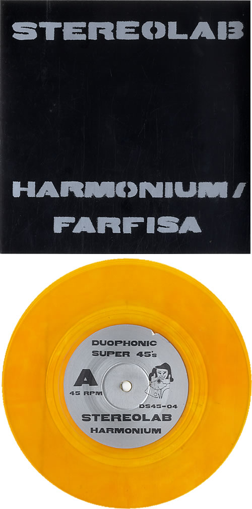 Stereolab Harmonium - Amber Vinyl + Sticker & Insert 7" vinyl single (7 inch record / 45) UK STB07HA86256
