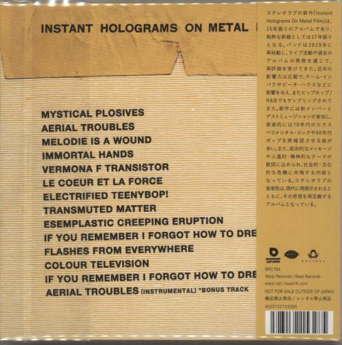 Stereolab Instant Holograms On Metal Film + Badge CD album (CDLP) Japanese STBCDIN871432