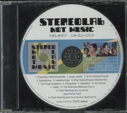 Stereolab Not Music CD album (CDLP) Japanese STBCDNO710959