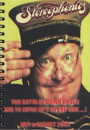 Stereophonics Australia/NZ Tour Itinerary book Australian OPHBKAU368946
