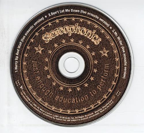 Stereophonics Just Enough Education To Perform - Bonus Disc CD single (CD5 / 5") US OPHC5JU323794