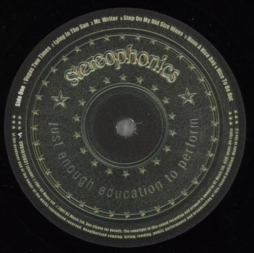 Stereophonics Just Enough Education To Perform vinyl LP album (LP record) UK OPHLPJU181588