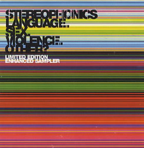Stereophonics Language. Sex. Violence. Other? - Sampler CD single (CD5 / 5") US OPHC5LA326193