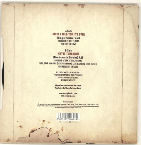 Stereophonics Since I Told You It's Over 7" vinyl single (7 inch record / 45) UK OPH07SI263876