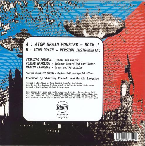 Sterling Roswell Atom Brain Monster-Rock! 7" vinyl single (7 inch record / 45) UK ST407AT768084