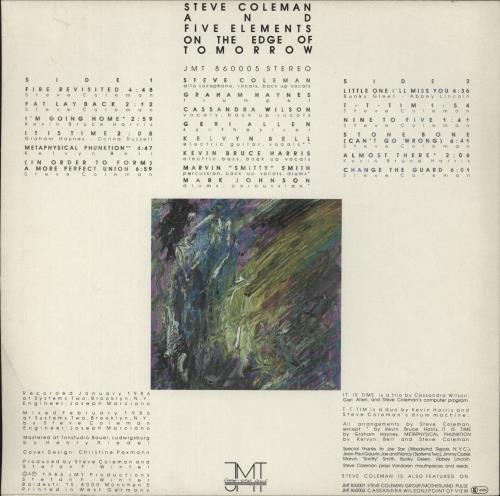 Steve Coleman On The Edge Of Tomorrow vinyl LP album (LP record) German 529LPON882920