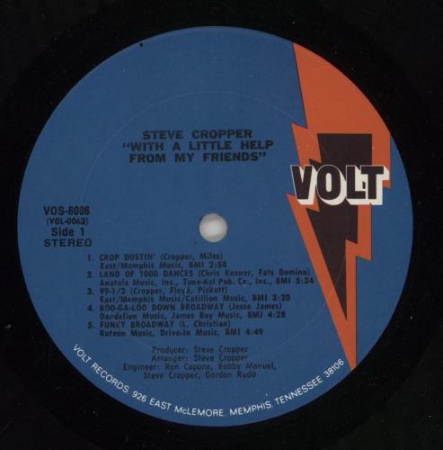 Steve Cropper With A Little Help From My Friends - EX vinyl LP album (LP record) US SC2LPWI865678