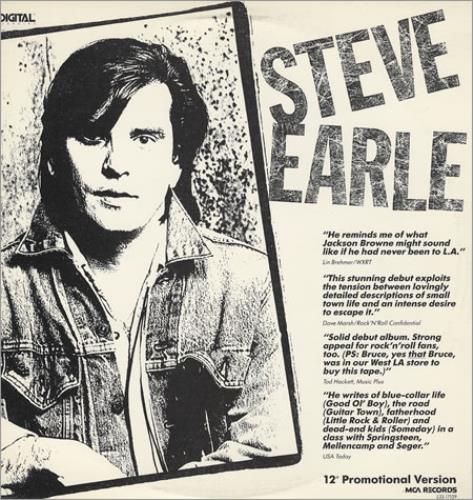 Steve Earle Aor Sampler 12" vinyl single (12 inch record / Maxi-single) US EAL12AO113841