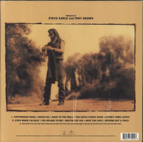 Steve Earle Copperhead Road - 180 Gram Vinyl - Sealed vinyl LP album (LP record) UK EALLPCO852541