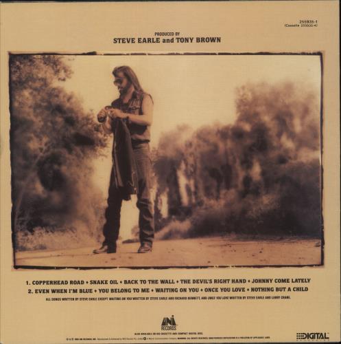 Steve Earle Copperhead Road vinyl LP album (LP record) Australian EALLPCO878741