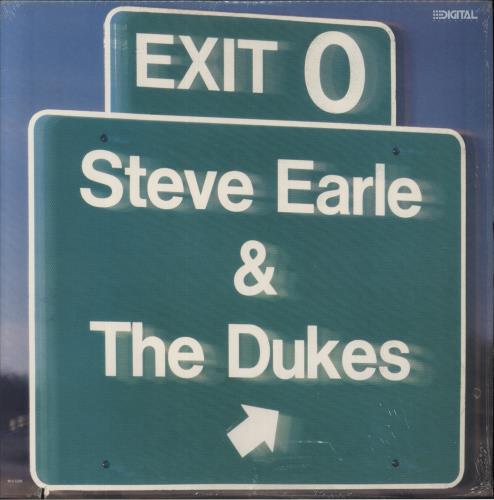 Steve Earle Exit 0 - Shrink vinyl LP album (LP record) US EALLPEX863002
