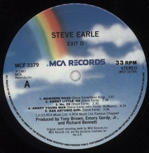 Steve Earle Exit 0 vinyl LP album (LP record) UK EALLPEX499653