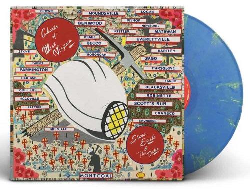 Steve Earle Ghosts Of West Virginia - Blue & Gold Marble Vinyl vinyl LP album (LP record) UK EALLPGH745766