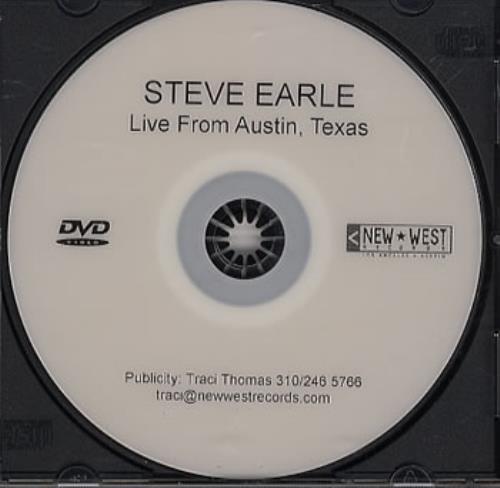 Steve Earle Live From Autin, Texas promo DVD-R US EALDRLI358703