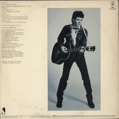 Steve Forbert Alive On Arrival vinyl LP album (LP record) UK FBTLPAL298893