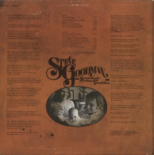 Steve Goodman Somebody Else's Troubles vinyl LP album (LP record) US S5ELPSO834706