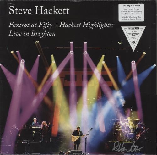Steve Hackett Foxtrot At Fifty + Hackett Highlights: Live In Brighton - Red Vinyl - Autographed 4-LP vinyl album record set UK SVE4LFO879506