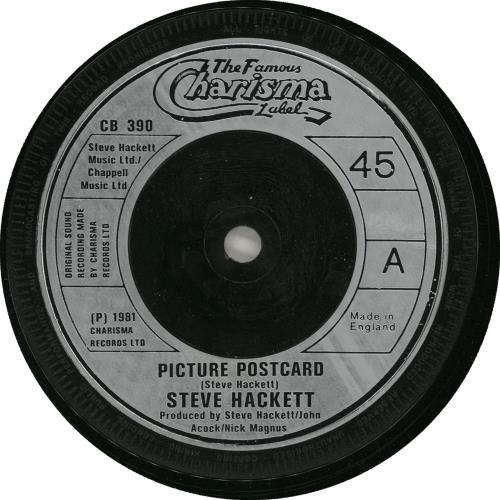 Steve Hackett Picture Postcard 7" vinyl single (7 inch record / 45) UK SVE07PI714262