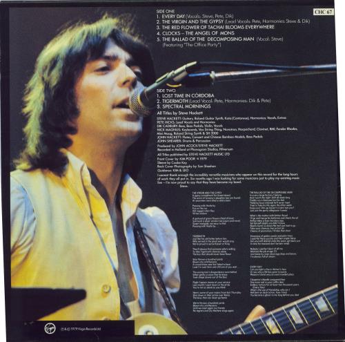 Steve Hackett Spectral Mornings vinyl LP album (LP record) UK SVELPSP787284