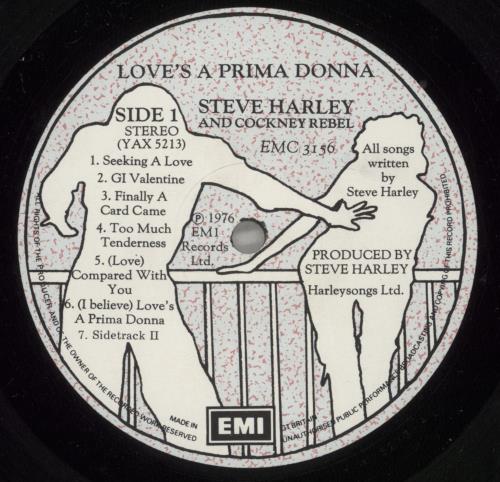Steve Harley & Cockney Rebel Love's A Prima Donna vinyl LP album (LP record) UK SHYLPLO382162