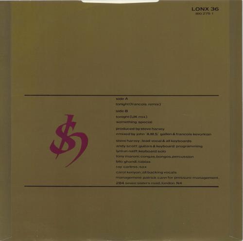 Steve Harvey Tonight + p/s 12" vinyl single (12 inch record / Maxi-single) UK SH612TO801685