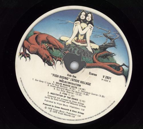 Steve Hillage Fish Rising - 1st + insert - EX vinyl LP album (LP record) UK LLGLPFI768412