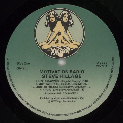 Steve Hillage Motivation Radio vinyl LP album (LP record) UK LLGLPMO251801