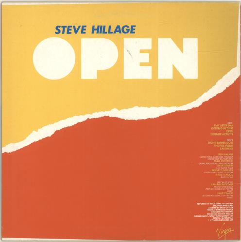 Steve Hillage Open vinyl LP album (LP record) UK LLGLPOP672767