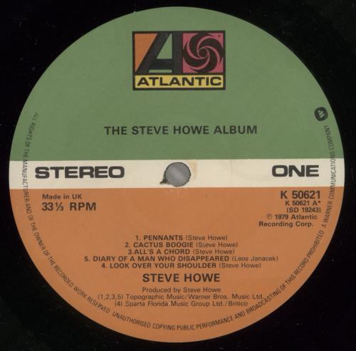 Steve Howe The Steve Howe Album vinyl LP album (LP record) UK SVHLPTH291061