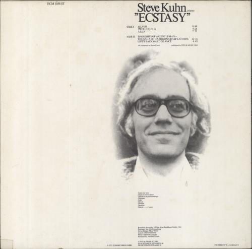 Steve Kuhn Ecstasy vinyl LP album (LP record) German YSYLPEC814938
